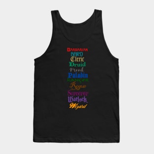 RPG Classes Tank Top